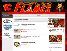 Tablet Screenshot of cortlandyouthhockey.com